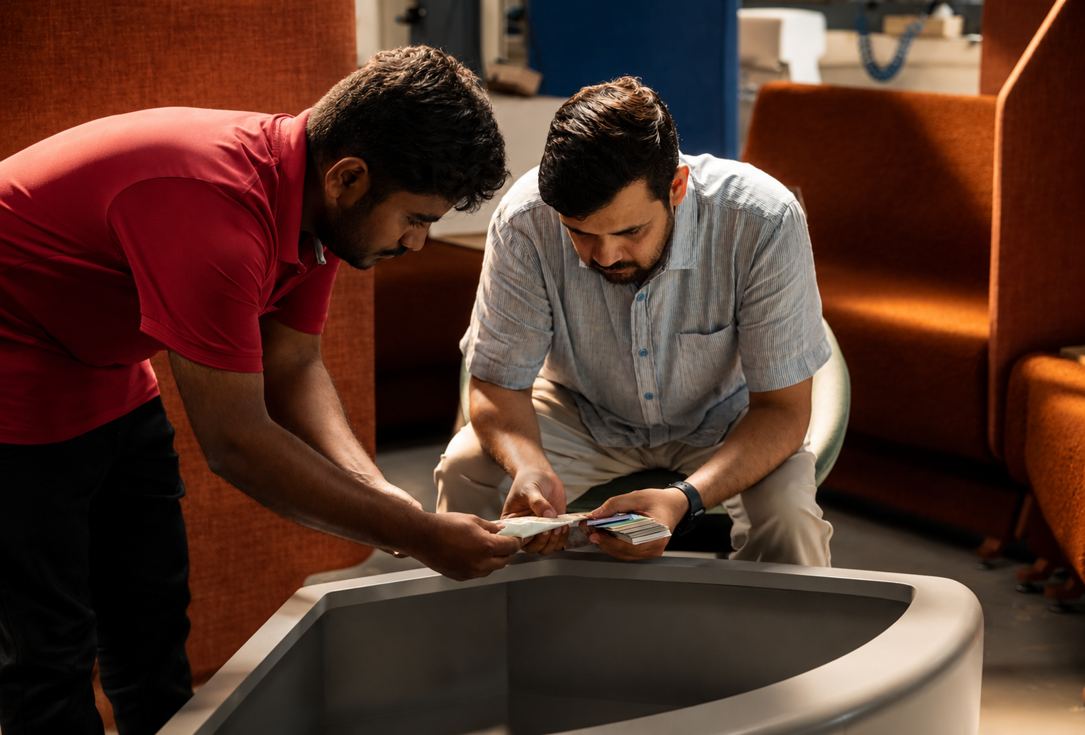 Collaborative workplace furniture planning and review