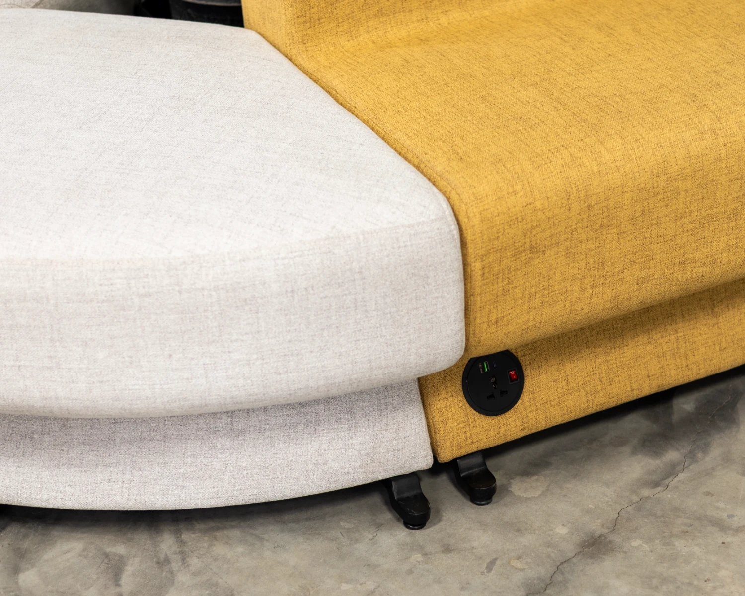 Attuny sync modular seating connection and power outlet